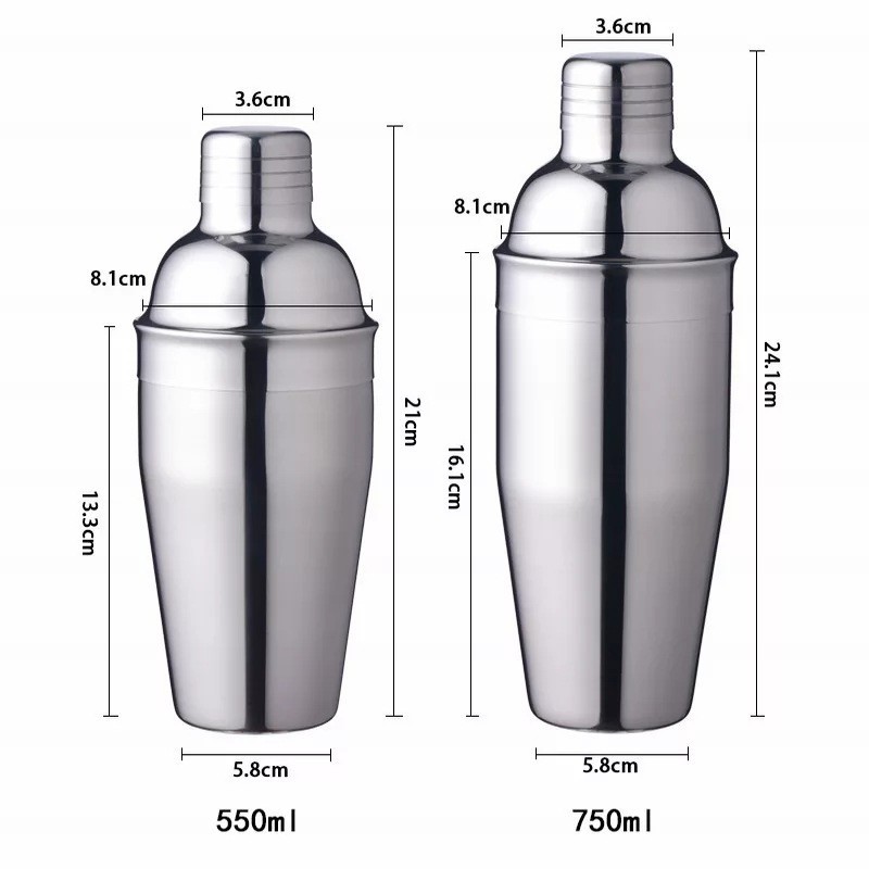 Stainless Steel Cocktail Shaker Shock Glass Bartender Base Wine Cocktail Set Tools Shaker Shaker Shaker