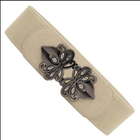 Hot selling Korean Palace retro carved wide belt ladies all-match elastic waist wide belt wholesale spot