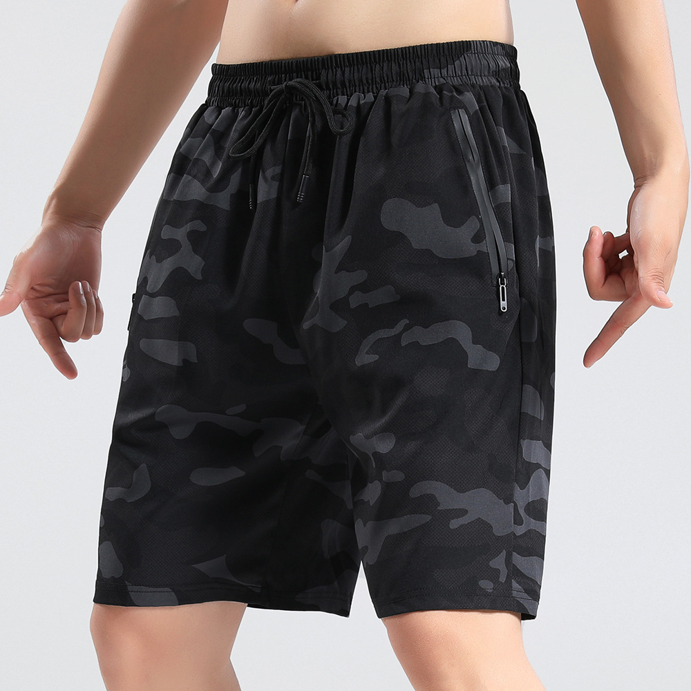 Summer men's sports running quick-drying shorts fitness pants woven four-sided elastic foreign trade processing leisure shorts