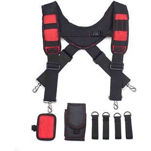 Cross-border red X-shaped suspendable tool shoulder strap Multifunctional wrist magnet tooling strap to reduce load