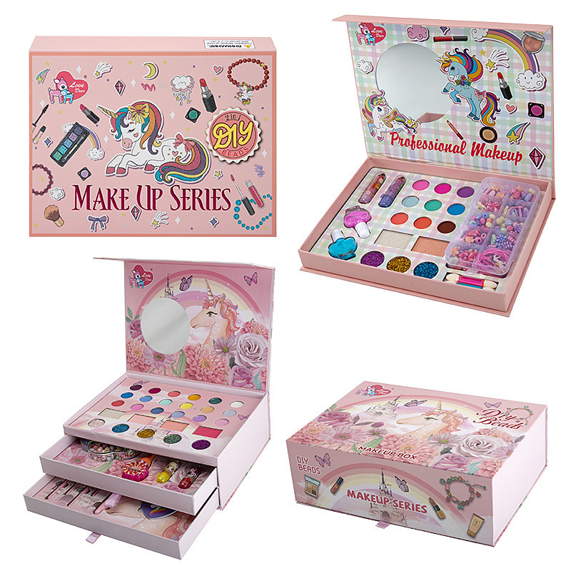 Cross-border Children's Makeup Toy Girl's Portable Makeup Bag suit Simulation Playhouse Birthday Gift