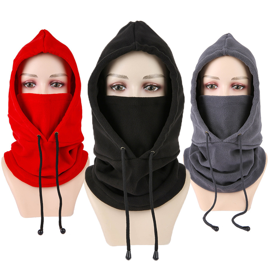 Cross-border fleece warm hat cycling hat winter windproof outdoor sports scarf thickened headgear mask face protection integrated