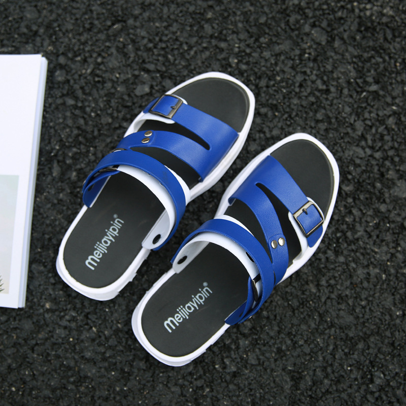 Summer Fashion Men's Sandals Breathable Korean Fashionable Casual Beach Shoes Breathable Flat Dual-purpose Slippers Student Sandals