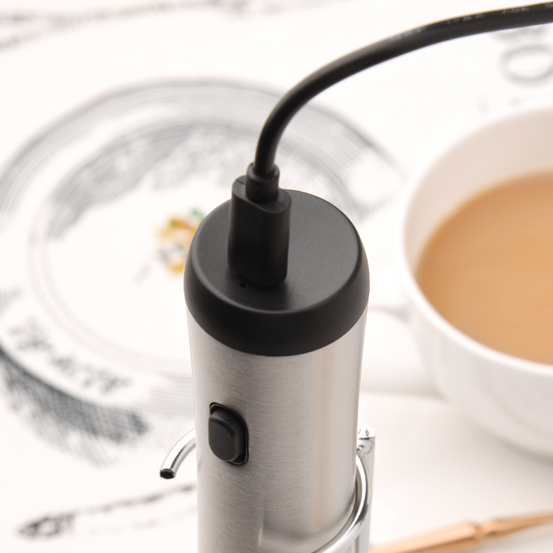 Factory wholesale rechargeable milk beater Amazon new handheld milk frother TypeC lithium rechargeable milk beater