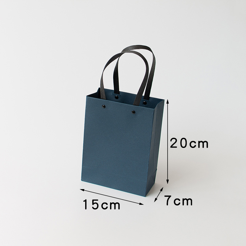 Solid color rivet bag-blue trumpet; blue cardboard; pictured