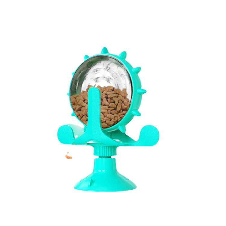 Pet supplies wholesale manufacturers Amazon new puppy toy cat slow food leakage windmill turntable