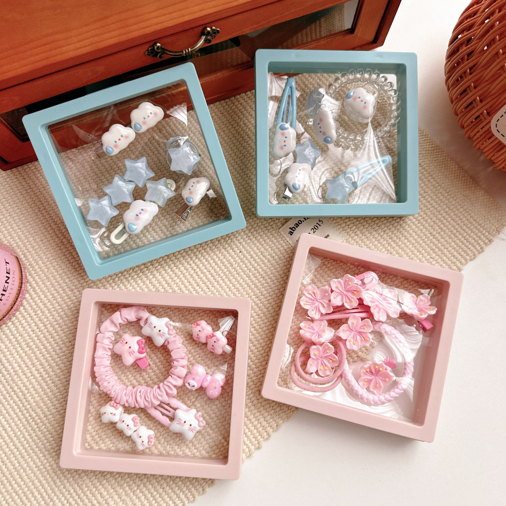 Édes rózsaszín cseresznyevirág sorozatú hajkiegészítők szuper tündérvirágos csat pónifarok hajkötél frufru hajcsat tavasz és nyár_voghion.com