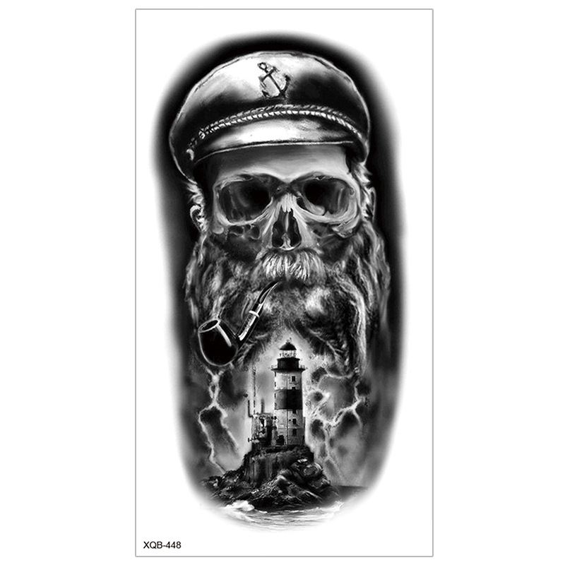 New Half Arm Tattoo Stickers Cross-border Amazon Hot Selling Set Dark European and American Realistic Waterproof Tattoo Stickers Wholesale