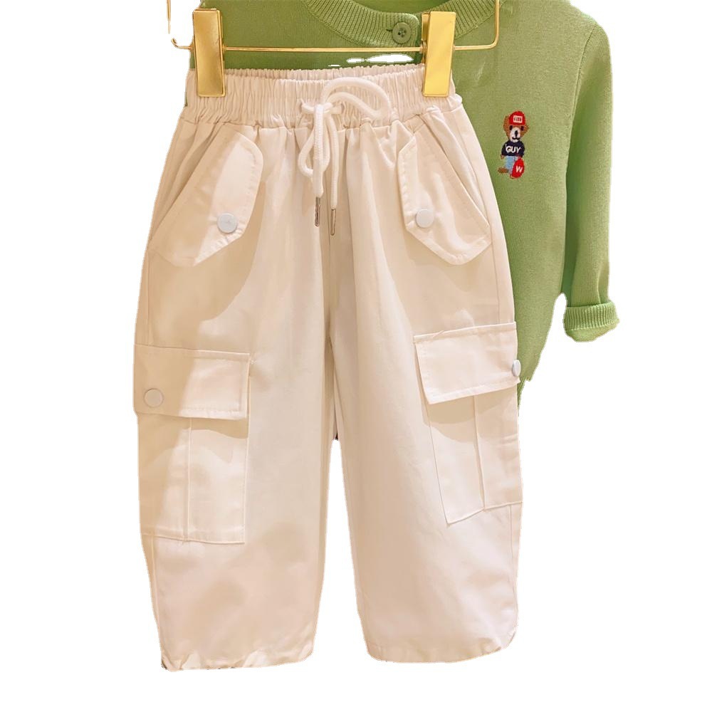 Children's pants 2023 new Korean style loose sports overalls Spring and Autumn New girls' casual fashion pants fashion