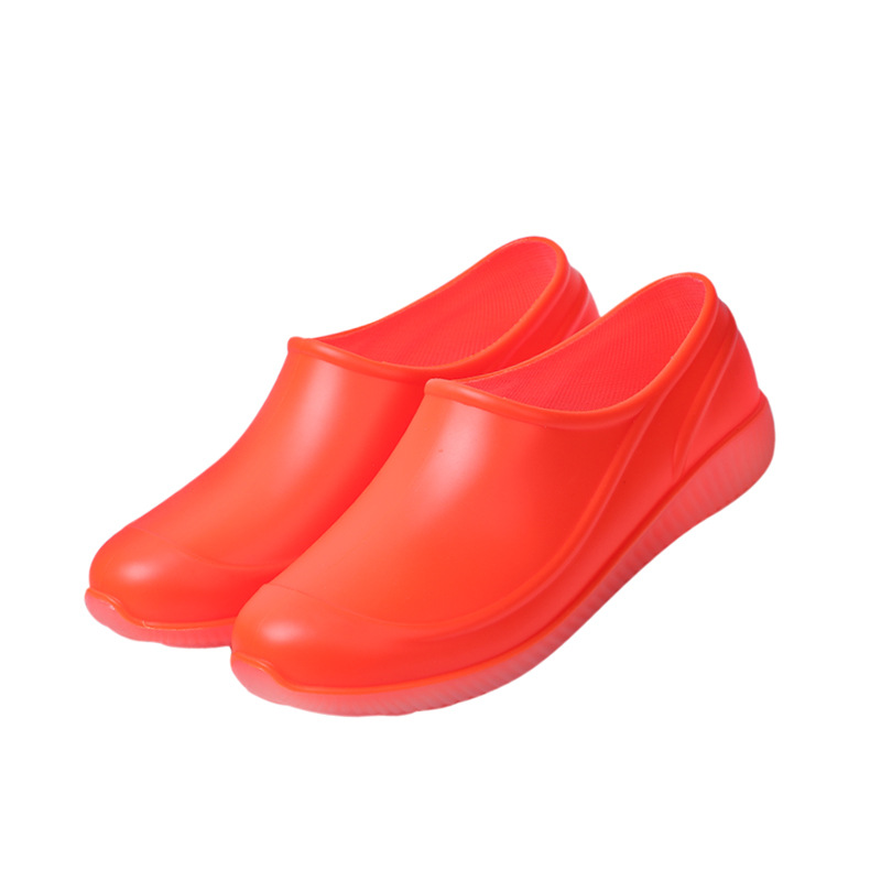 Men's and women's water shoes summer low-top work non-slip deodorant rubber shoes kitchen white rain boots food factory chef waterproof rain boots