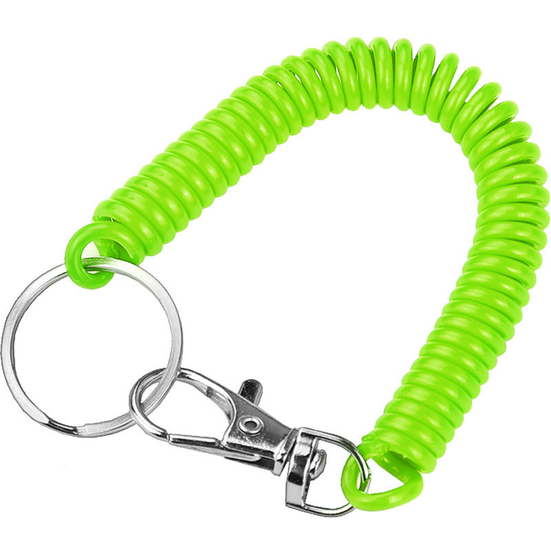 Spring rope key chain color keychain fishing lost rope telephone line keychain wholesale factory direct sales