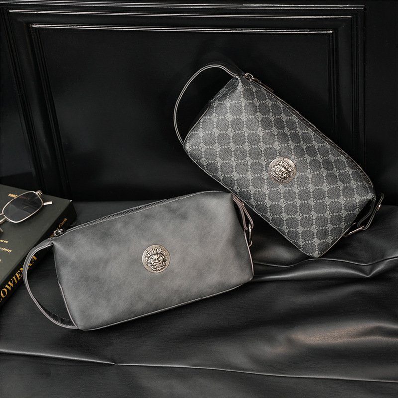 2024 New Korean Style Men's Bag Business Casual Clutch Bag Chinese Style Clutch Bag Envelope Bag Mobile Phone Bag Small Bag
