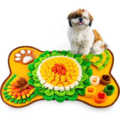 Cross-border pet dog smell toy pad cat and dog smell pad washable fun food hiding puzzle slow food smell pad