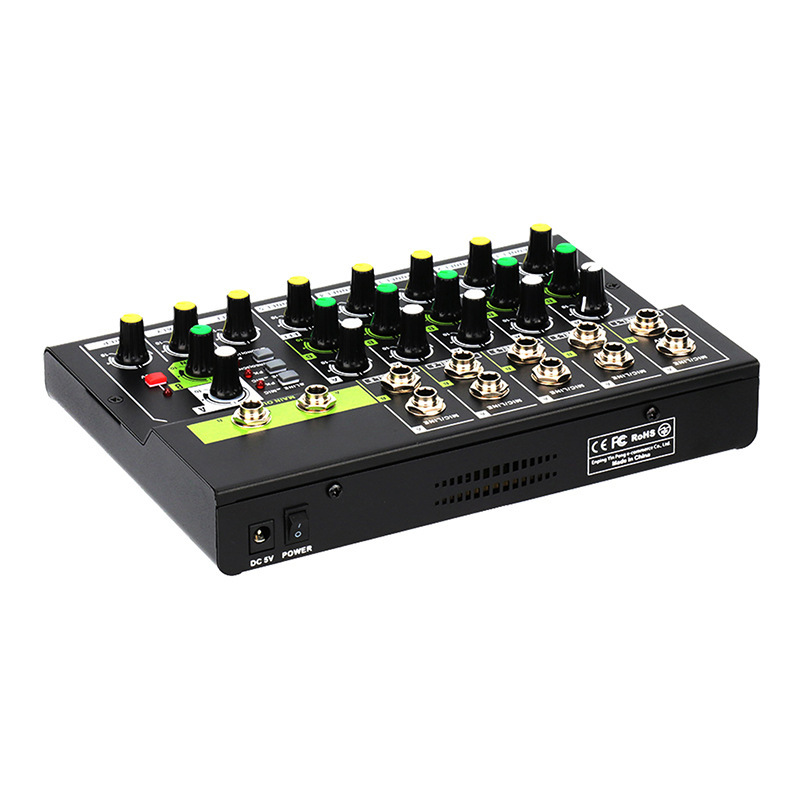10-way microphone mixer professional stage mixer household small microphone mixer effect ear