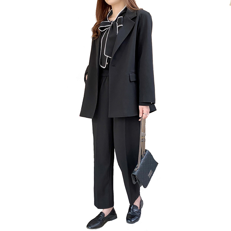 Plus size Korean style suit casual suit 2021 new women's clothing 330 jin fat girl show temperament OL style special body A02
