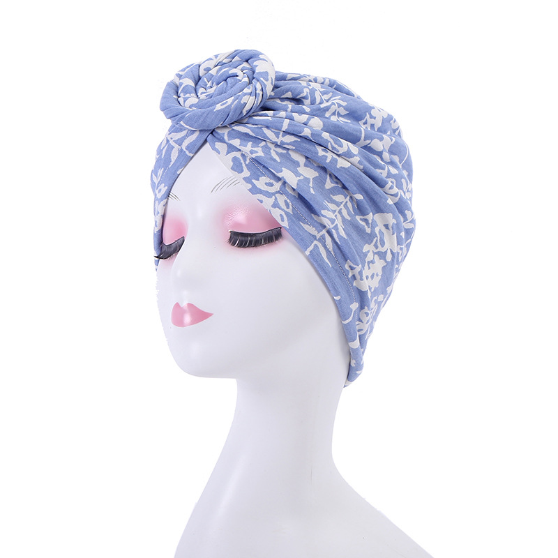 Amazon turret cap wholesale European and American fashion retro Whirlpool cap adult bohemian polyester wrap cap
