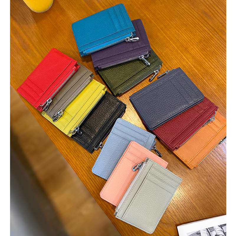 ID card bag large capacity multi-card unisex multi-functional wallet ultra-thin Korean leather bank card holder