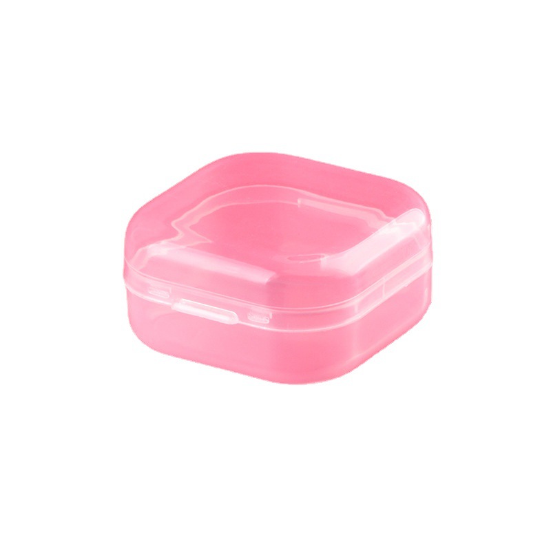 Earplug box transparent square small box PP plastic box fish hook jewelry packaging box components accessories storage box