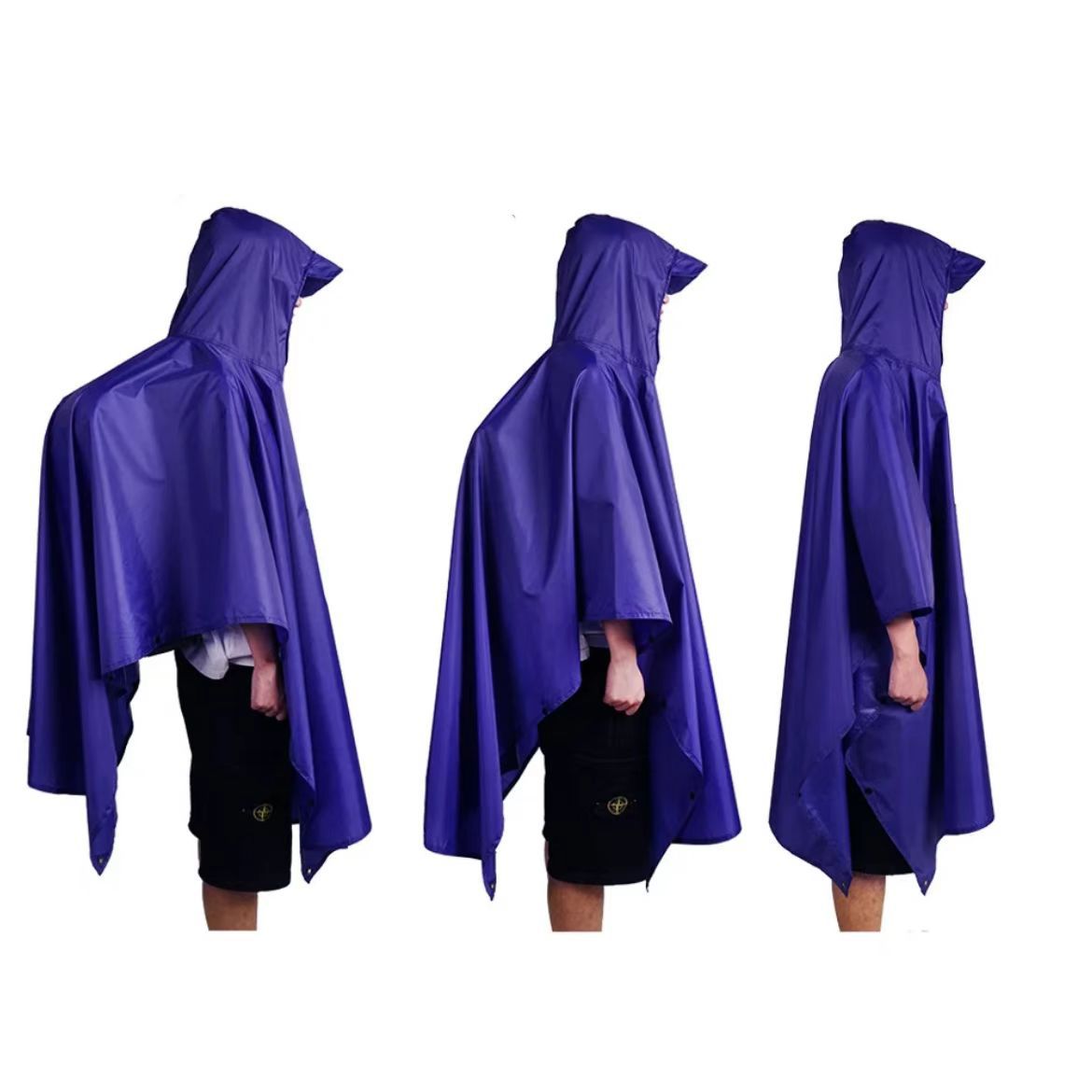 Tianmu Multifunctional Three-in-One Outdoor Square Poncho Foreign Trade Climbing Walking Cloak Raincoat Riding Adult