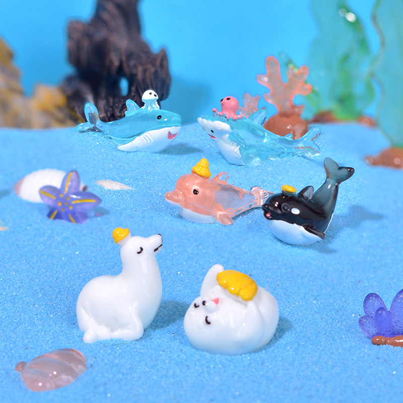 Micro-landscape simulation marine animal ornaments fish aquarium accessories resin crafts Mediterranean landscaping decoration