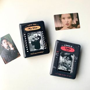 Korean ins European and American style retro black 3 inch Polaroid photo album Star chasing girl love bean album small card storage book