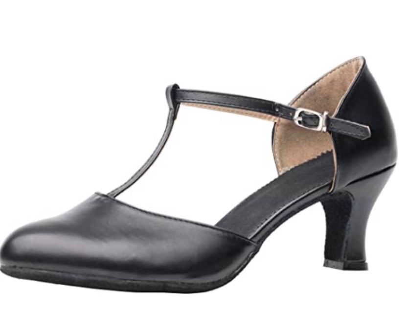 Latin Dance Shoes Women's Adult Middle Heel Dance Shoes High Heel Leather Square Dance Shoes Summer Modern Soft Sole Dance Shoes