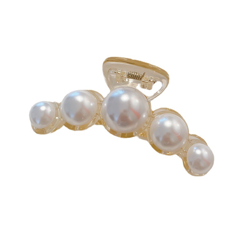 Pearl Hairpin Hair Clip Back Head Small Clip Women's Summer Hair Clip Headdress Korean Hair Accessories Shark Clip