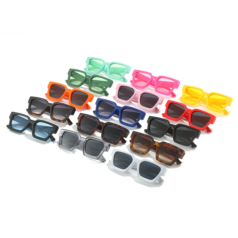 2023 Explosions Simple European and American Thick Frame Sunglasses Trend Box Foreign Trade Glasses Personalized Cross-border Large Frame Sunglasses