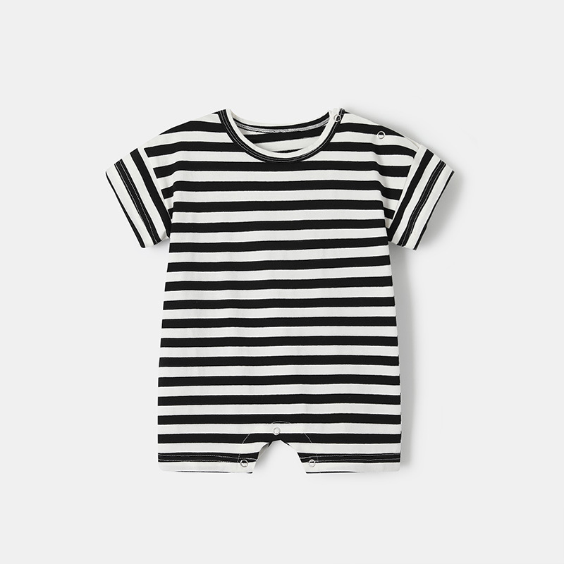 Baby's Short-sleeved One-piece Climbing Suit European and American Style Summer Newborn Baby's Clothes Boys and Girls Cotton Vest Wrapped-up Clothes