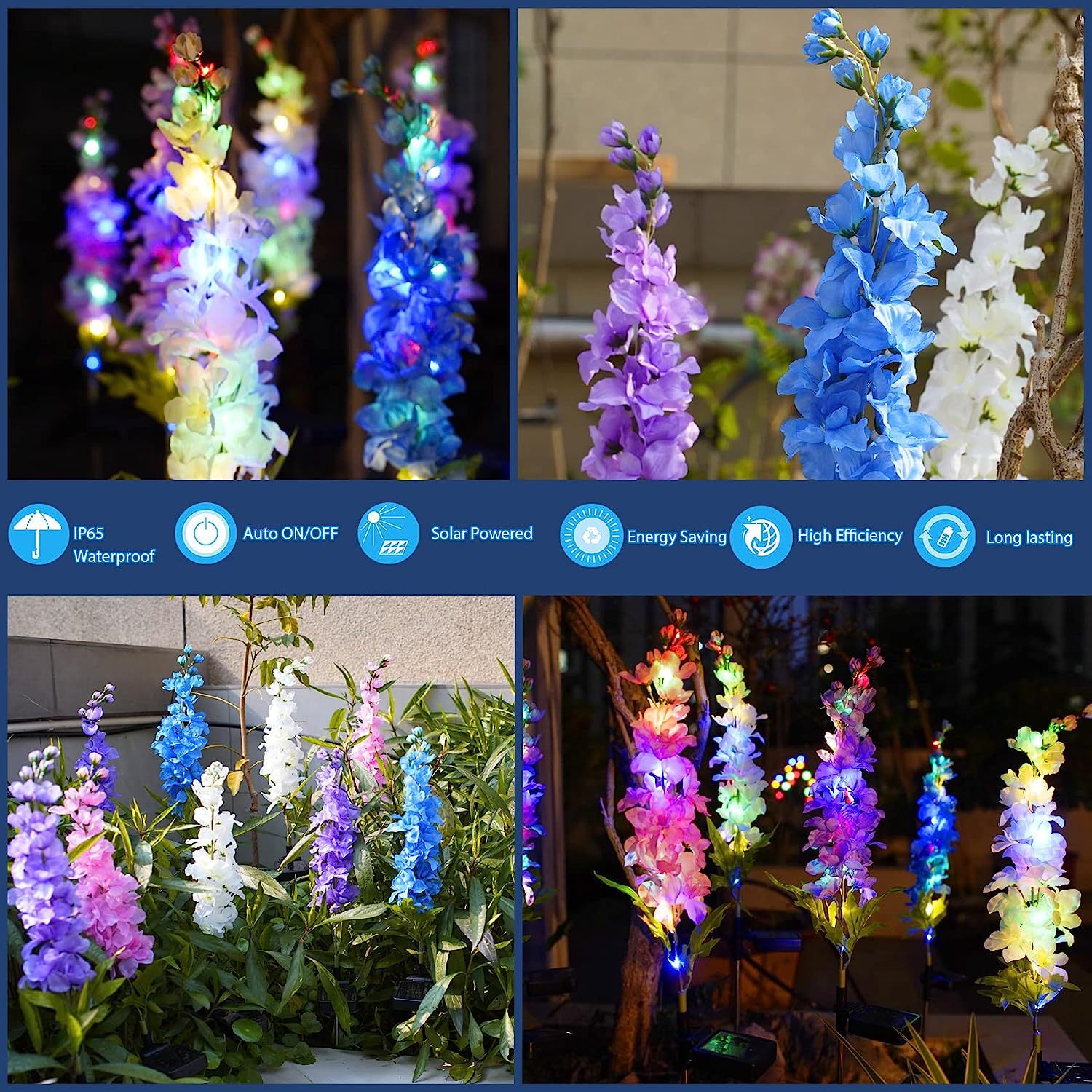 New Cross Border Amazon Solar Hyacinth Lantern Lawn Courtyard Outdoor Landscape Atmosphere LED Night Light