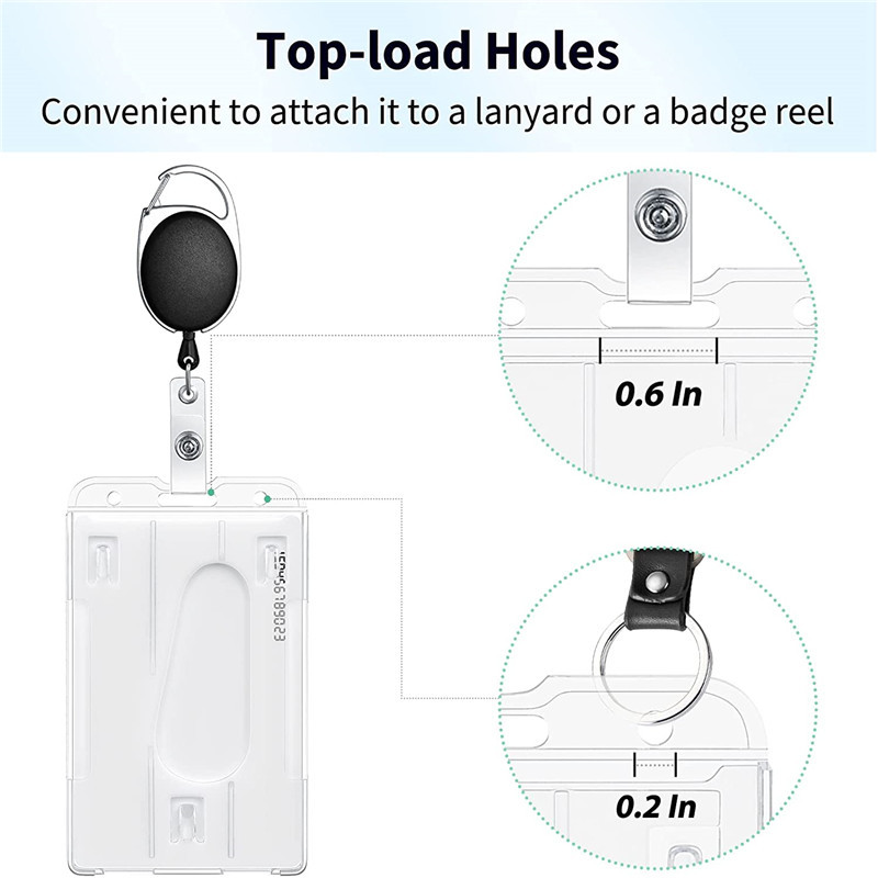 Spot PVC transparent waterproof work card set hard badge certificate bus neck rope card set factory brand access control wholesale