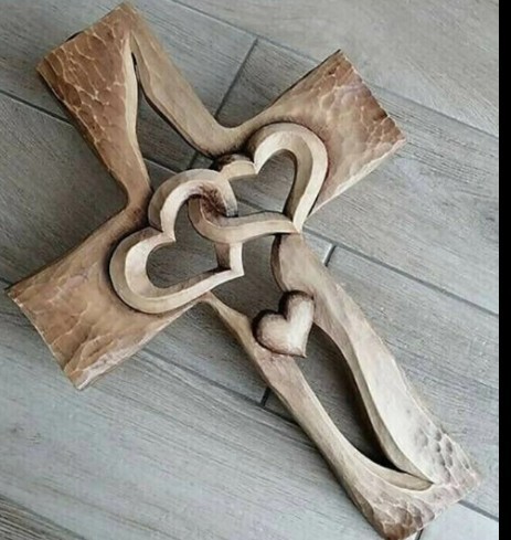 Popular three-dimensional cross love wooden cross wooden cross wooden crafts