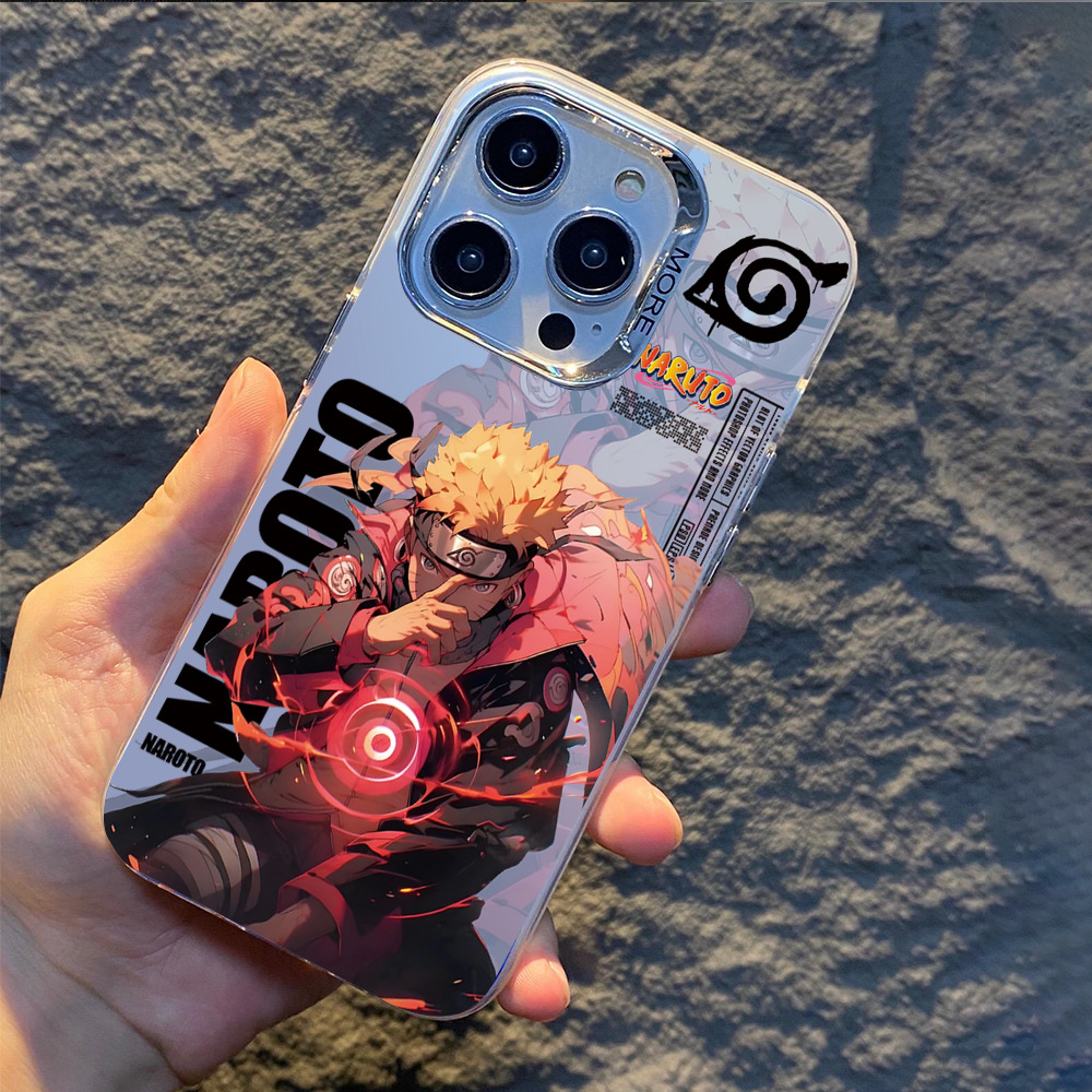 Naruto Apple 13 Mobile Phone Case 14pro Hard Case 16IMD Color Silver Protective Case 11 Cartoon Animation 15 Naruto