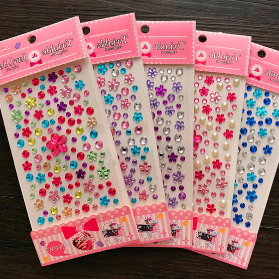 Princess Dress Up Sticker Children's Girl Cartoon Crystal Masonry Sticker 3D Award Kindergarten Gem Sticker