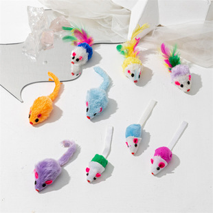 New pet plush Mouse doll suit cat toy in stock simulation little mouse pet supplies factory wholesale