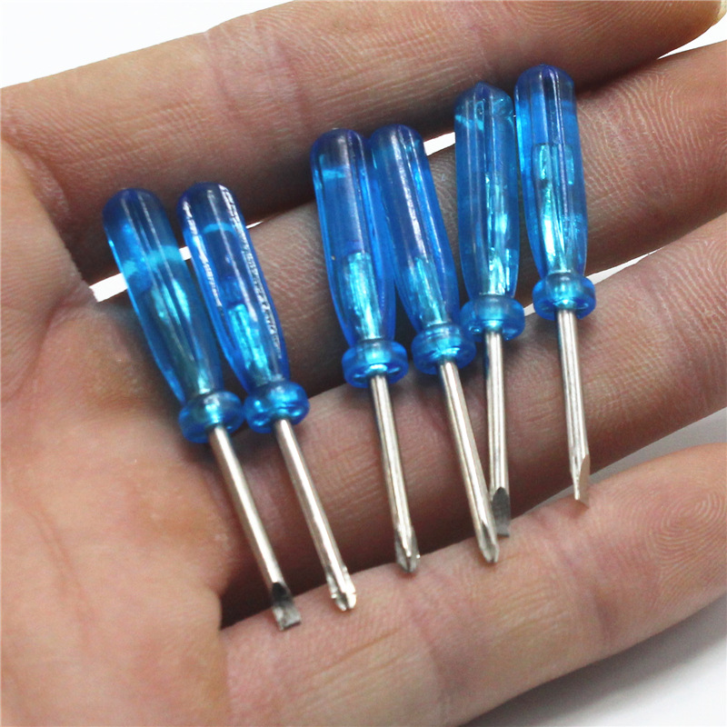 45 long 2mm Phillips screwdriver mini toy distribution mini blue transparent crystal factory supply