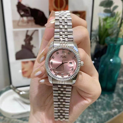 Shigaodi simple elegant solid steel belt Women's strap calendar Women's Watch business high-looking watch women's wholesale