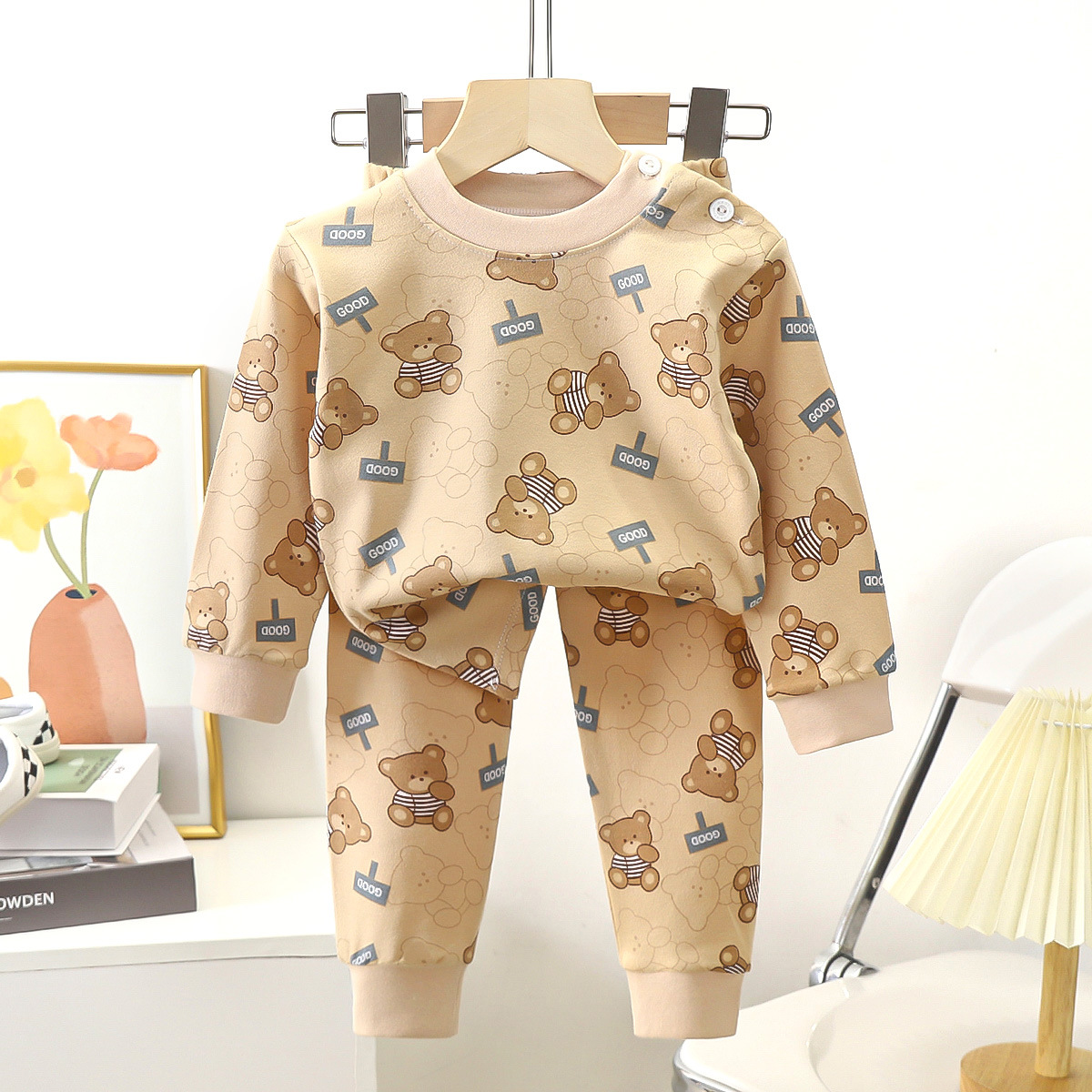 Children's Underwear Pure Cotton suit Warm Boys' Autumn Clothes Pajamas Female Baby's Autumn Clothes Autumn Trousers Home Clothes Children's Clothing Category A