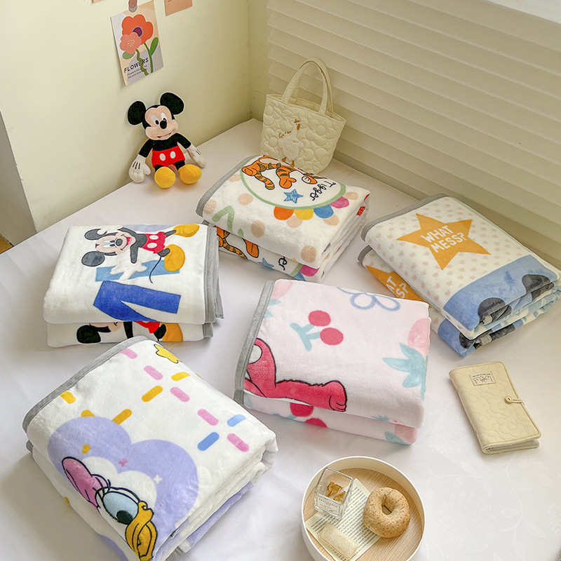Cartoon Xiaoni children's blanket thickened milk velvet casual blanket baby velvet blanket student kindergarten lunch break blanket