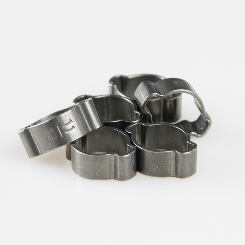 Double-Lug Clamp Hose Pipe Clamp Water Pipe Throat Clamp Metal Fastening Clamp Pipe Clamp High Pressure Clamp Stainless Steel Clamp