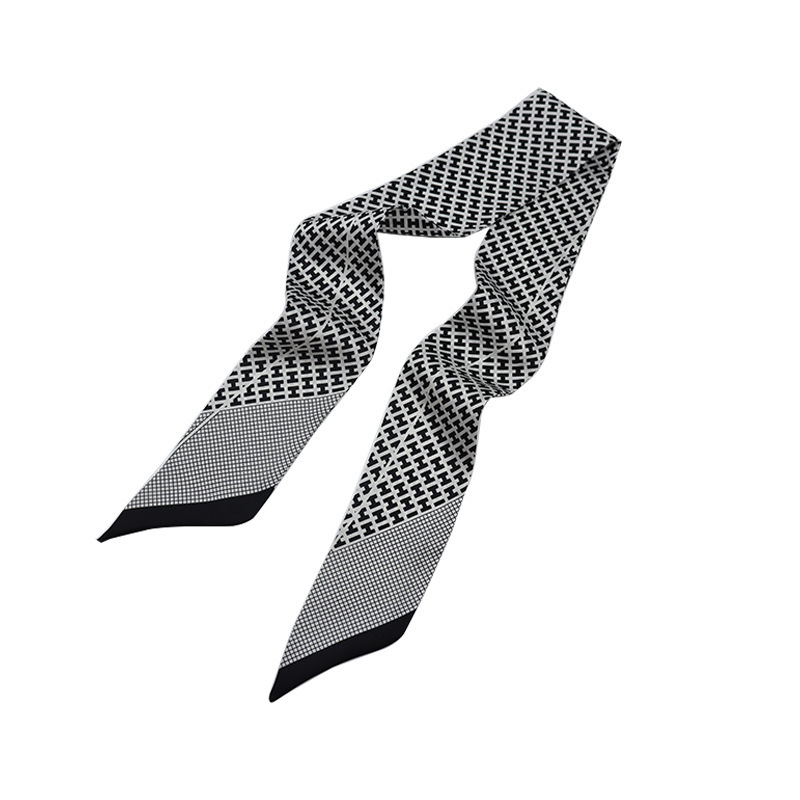2024 New style tie bag female tie hair scarf summer and autumn thin French imitation big brand random hair band silk scarf small ribbon