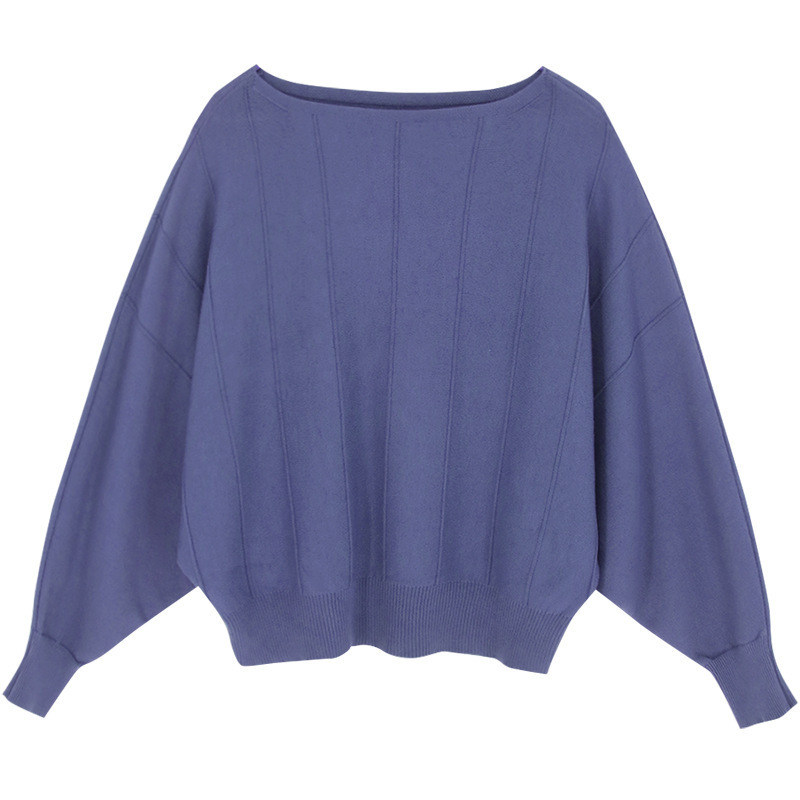 Autumn 2023 Japan and South Korea New Bat Sleeve Sweater Women's Loose Lazy Style Knitted Base Shirt Spot Women's Wholesale