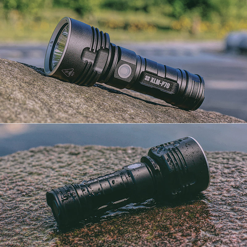 P70 strong long-shot flashlight rechargeable super bright aluminum alloy fixed focus led multi-function outdoor Patrol flashlight