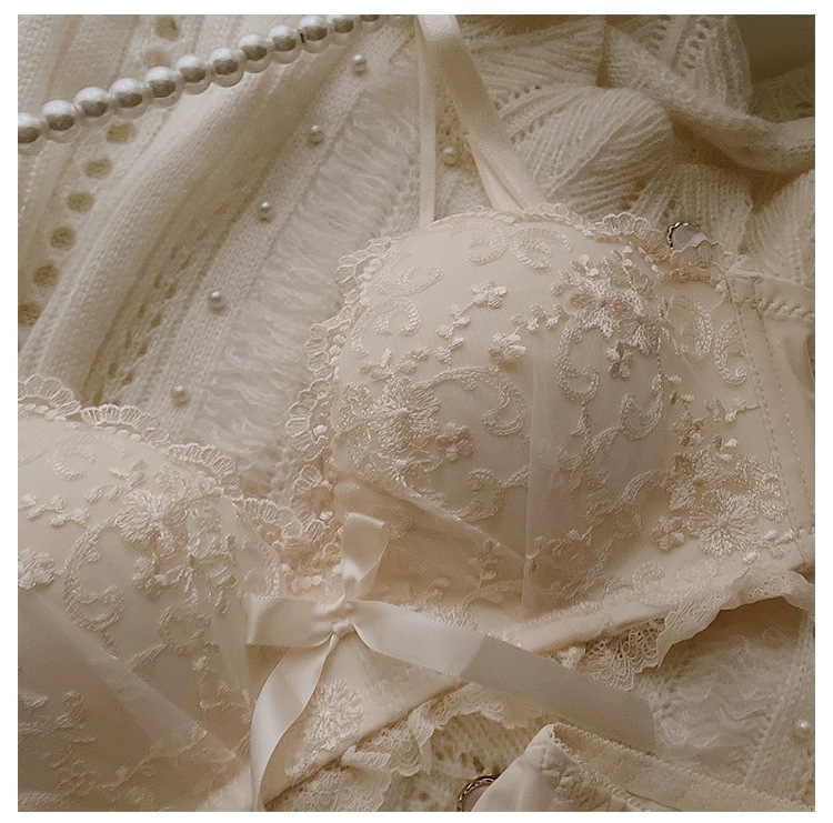 Set reggiseno push-up in pizzo Pure Desire, sexy, ricamato, intimo giapponese, reggiseno traspirante grande per donne con petto piccolo_voghion.com