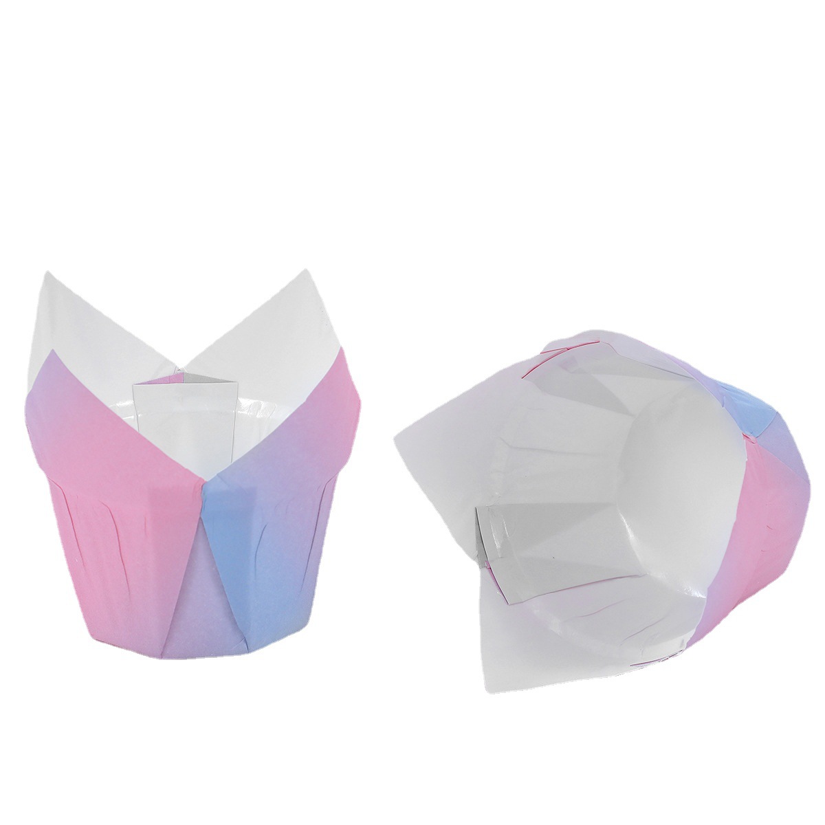 Gradient color muffin cup cake paper cup household dessert table cup muffin lace cup oven Tulip paper cup