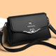 2024 new single shoulder mother bag large capacity commuter small square bag all-match soft leather fashion crossbody women's bag cross-border