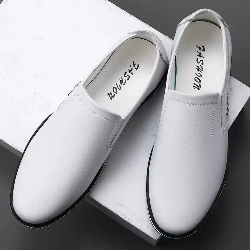 2024 Spring Leather Shoes Soft Leather Men's Shoes Soft Sole Men's Business Casual Shoes Summer British Fashion Leg Shoes