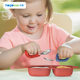 Fruit maternal and infant products stainless steel round handle fork spoon set wholesale children's tableware portable food supplement training fork spoon