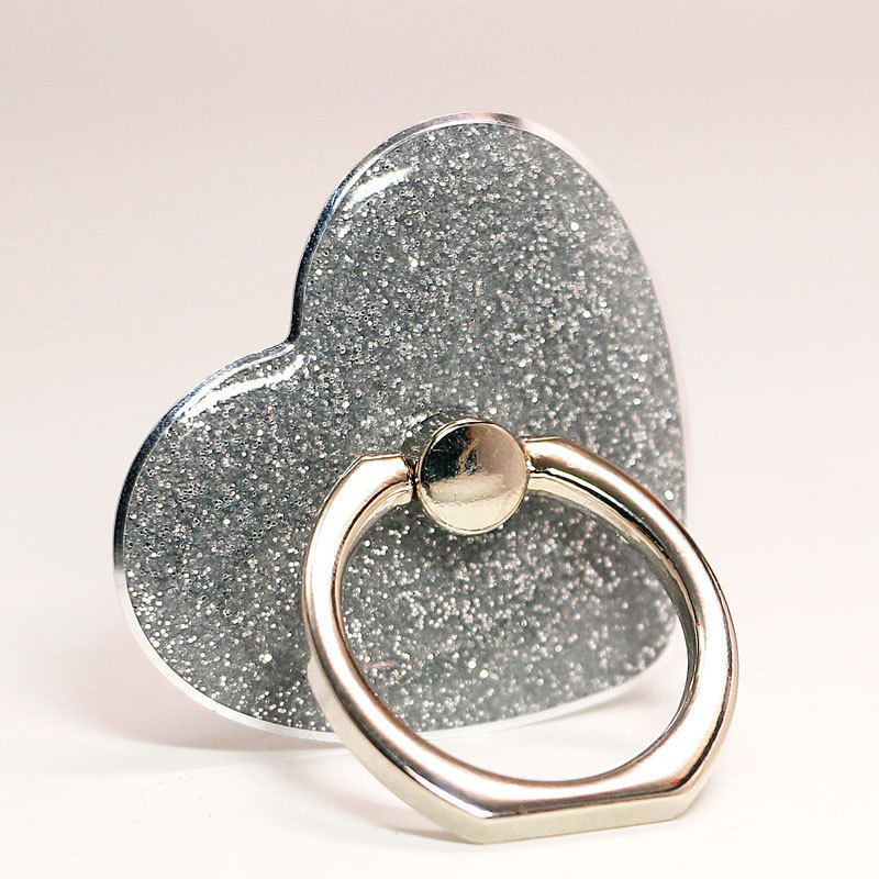 Heart-shaped glitter mobile phone ring buckle mobile phone bracket new mobile phone ring buckle love spot wholesale mobile phone bracket
