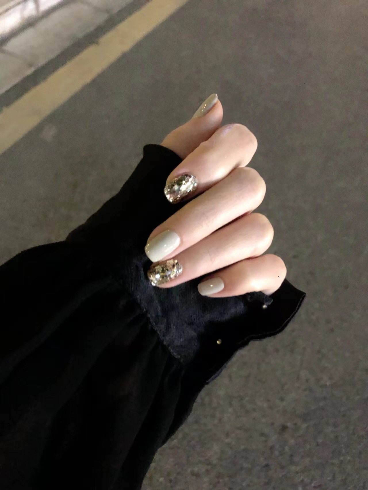 Internet Celebrity Korean Large Sequins Shining Nail Art Jewelry Fresh Fruit Green Mermaid Ji Fine Glitter Patch Nail Accessories